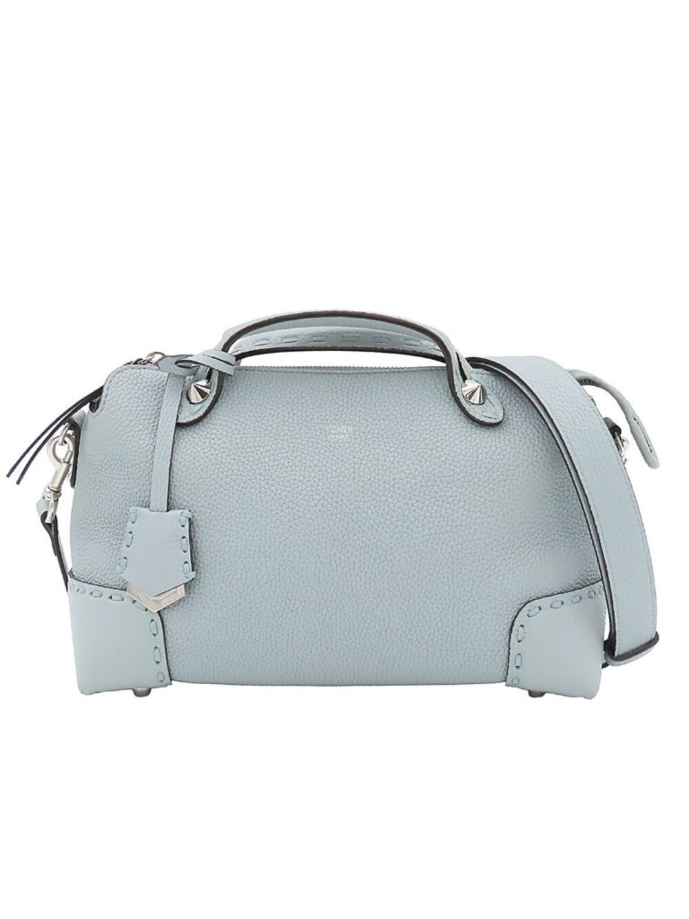 Fendi by the Way Selleria Medium 2-Way Shoulder Bag Light Blue Leather